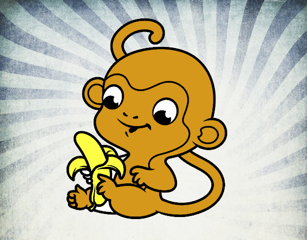 Monito con plátano