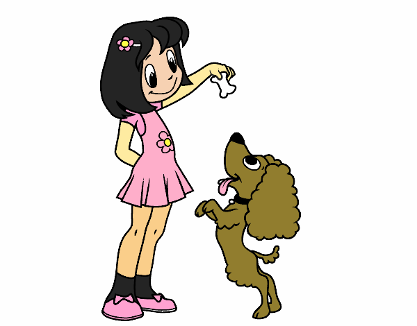 Niña con perrito