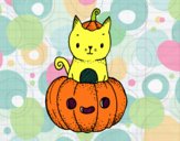 Un gatito de Halloween