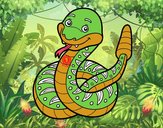 Una serpiente de cascabel