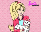 Barbie con su linda gatita