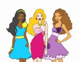 Barbie y sus amigas vestidas de fiesta