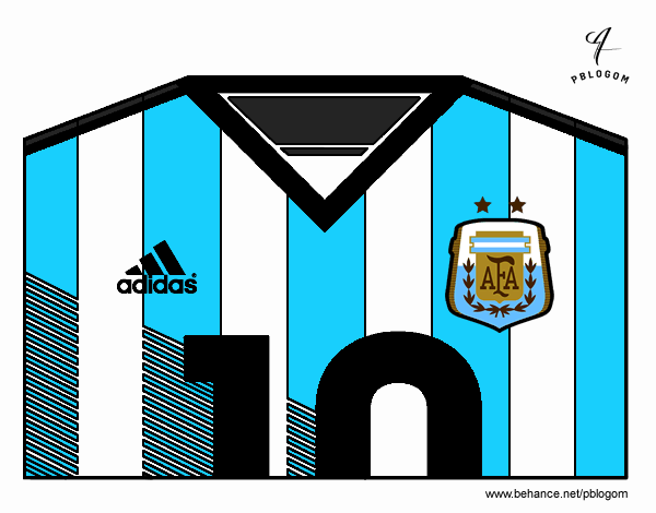 Camiseta del mundial de fútbol 2014 de Argentina