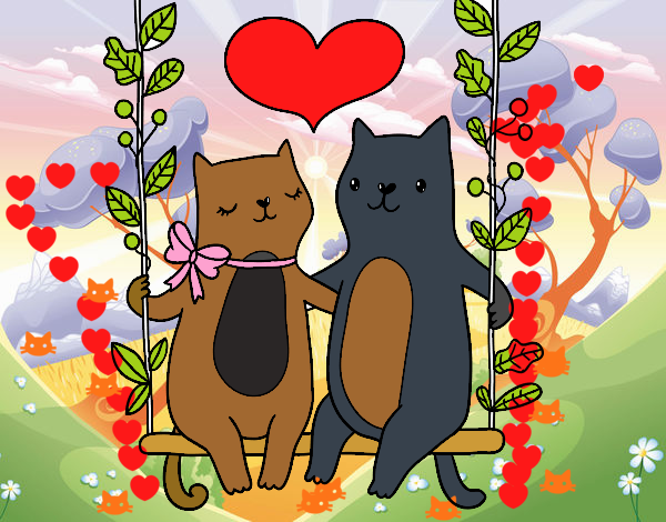 Gatitos enamorados