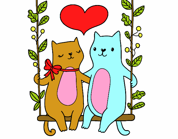 Gatitos enamorados