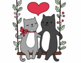 Gatitos enamorados