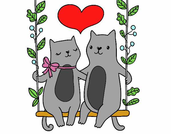 Gatitos enamorados