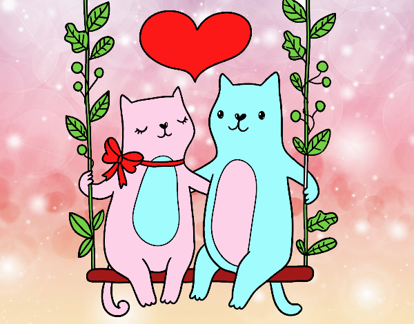 Gatitos enamorados