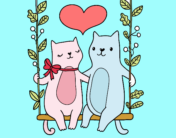 Gatitos enamorados