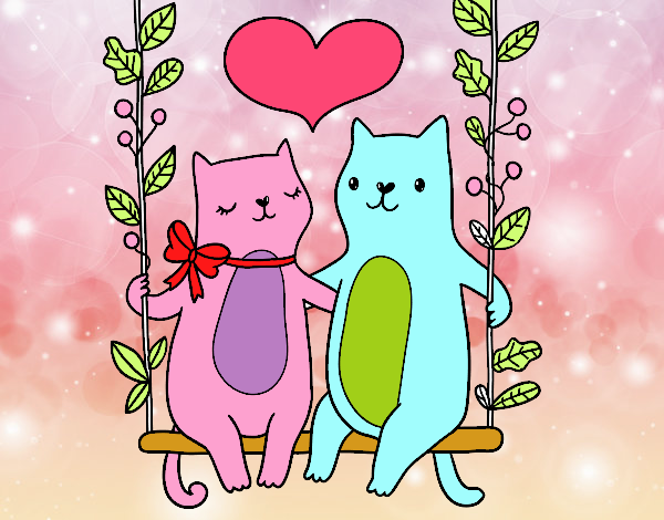 Gatitos enamorados