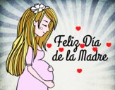 Mamá embarazada en el día de la madre