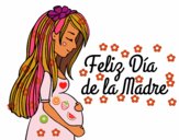 Mamá embarazada en el día de la madre