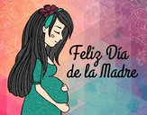 Mamá embarazada en el día de la madre