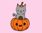 Un gatito de Halloween