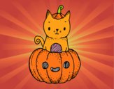 Un gatito de Halloween