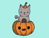 Un gatito de Halloween