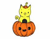 Un gatito de Halloween