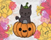 Un gatito de Halloween