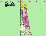 Barbie con cazadora de cuadros