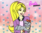 Barbie con su linda gatita