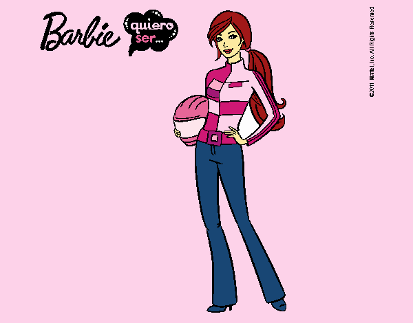 Barbie piloto de motos