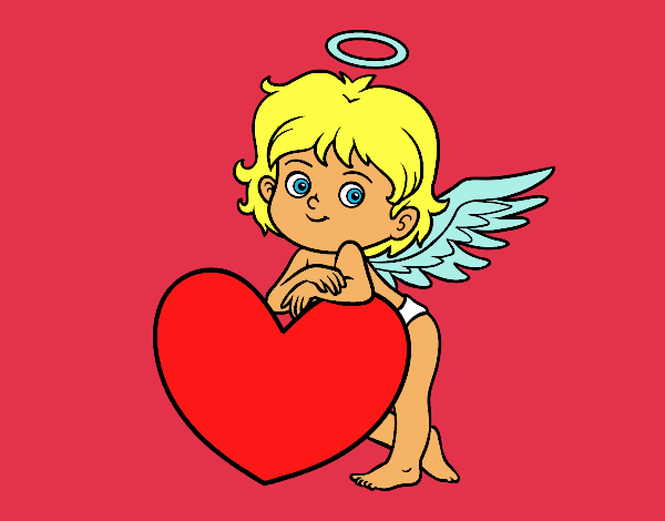 Cupido y un corazón