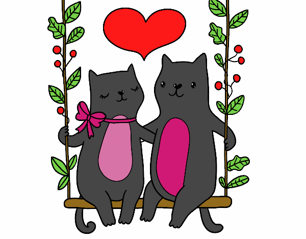 Gatitos enamorados