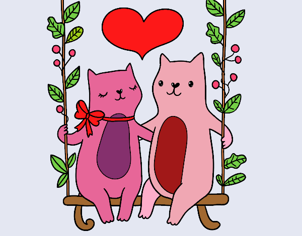 Gatitos enamorados