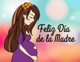 Mamá embarazada en el día de la madre