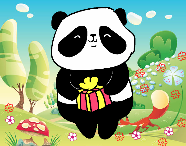 Panda con regalo