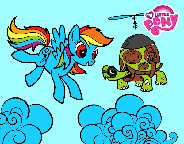 Rainbow Dash y la tortuga tanque