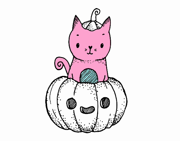 Un gatito de Halloween