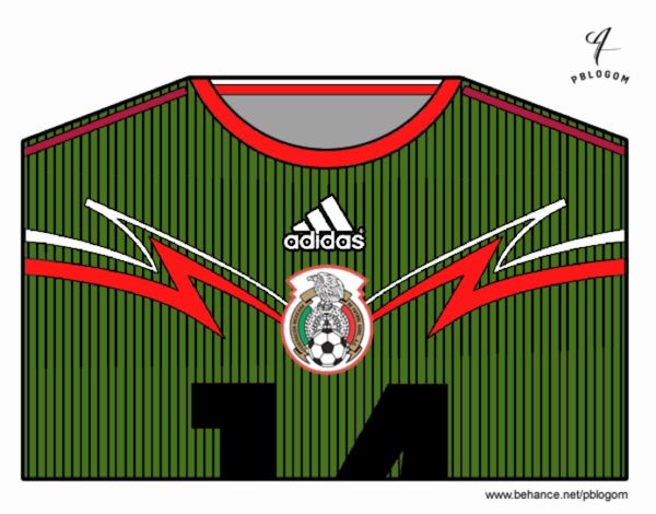 Camiseta del mundial de fútbol 2014 de México