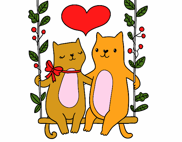 Gatitos enamorados