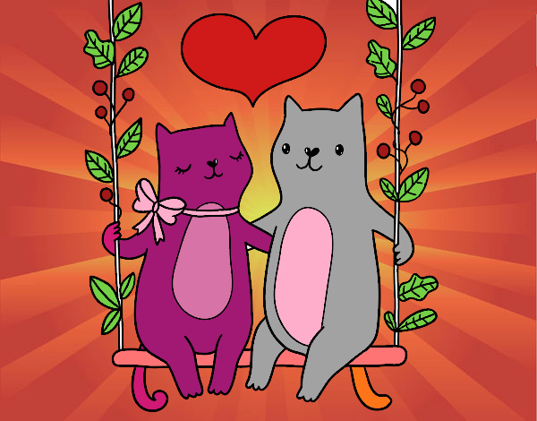 Gatitos enamorados