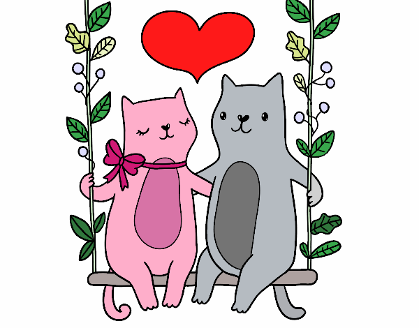 Gatitos enamorados