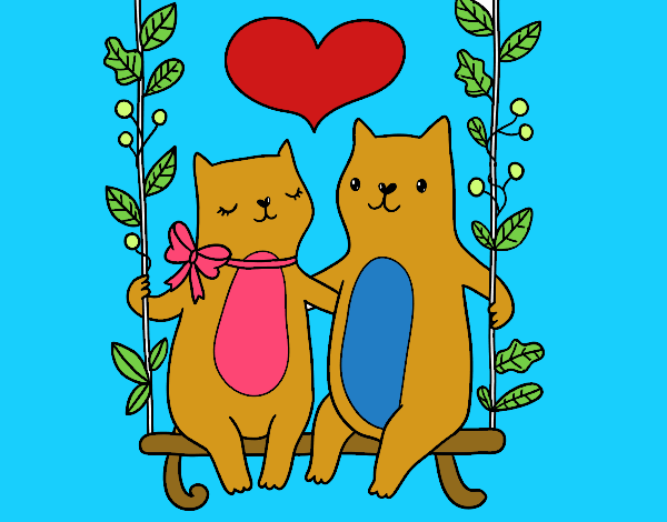 Gatitos enamorados