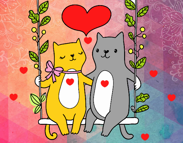 Gatitos enamorados