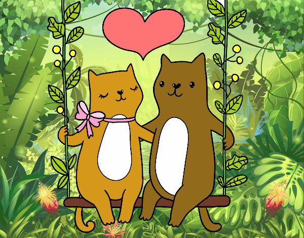 Gatitos enamorados