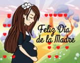 Mamá embarazada en el día de la madre