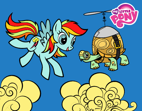 Rainbow Dash y la tortuga tanque