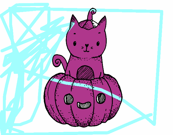 Un gatito de Halloween