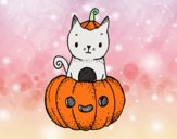 Un gatito de Halloween