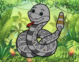 Una serpiente de cascabel