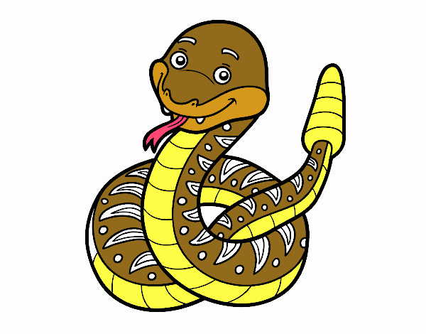 Una serpiente de cascabel