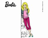 Barbie con cazadora de cuadros