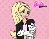 Barbie con su linda gatita