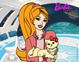 Barbie con su linda gatita