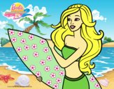 Barbie va a surfear