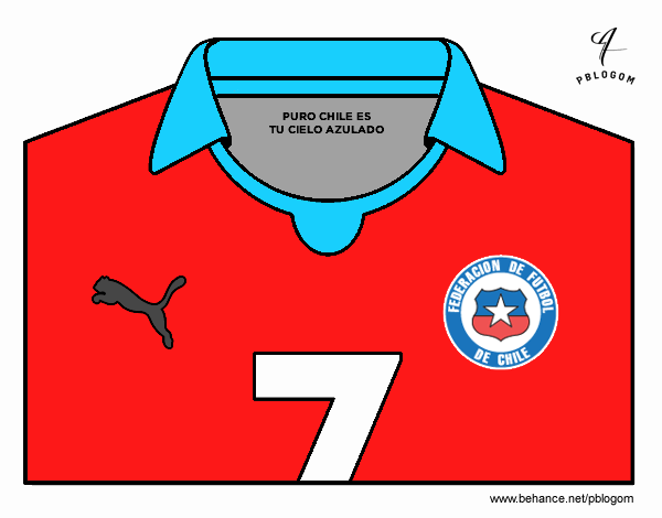 Camiseta del mundial de fútbol 2014 de Chile